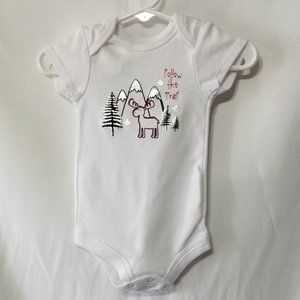 Canadiana ❤️ Baby White Romper Size (0-3) Months (PRE-LOVED)